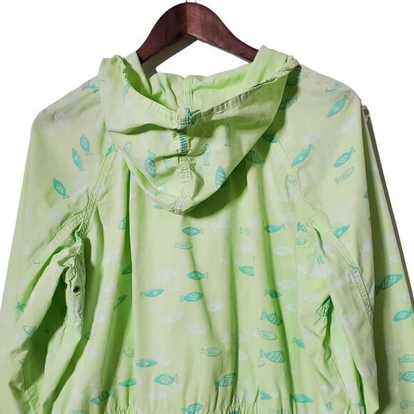 Fresh Produce Tiny Fish Jacket Size L Broadcloth Andorak Top Pullover Womens - Picture 5 of 8